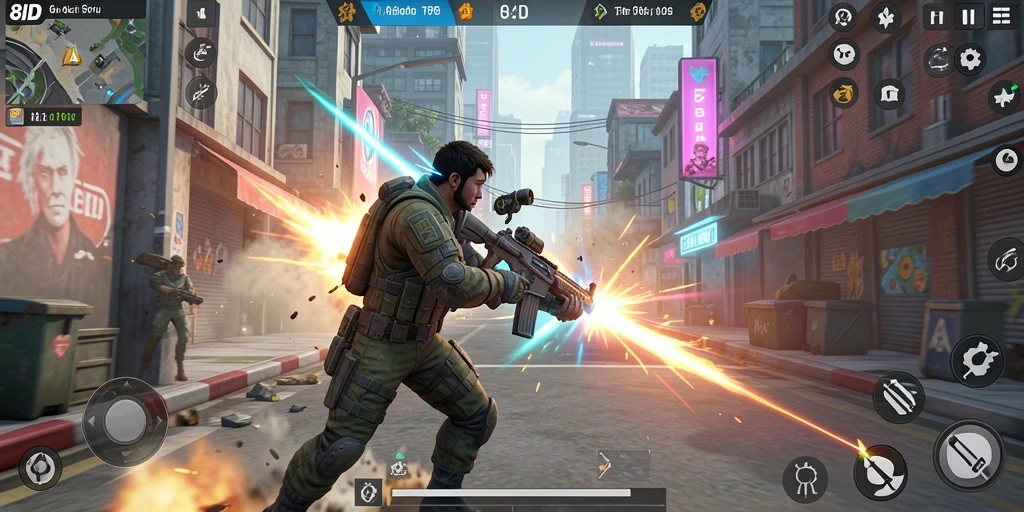 Tampak aksi seru dalam gameplay TPS 8ID.