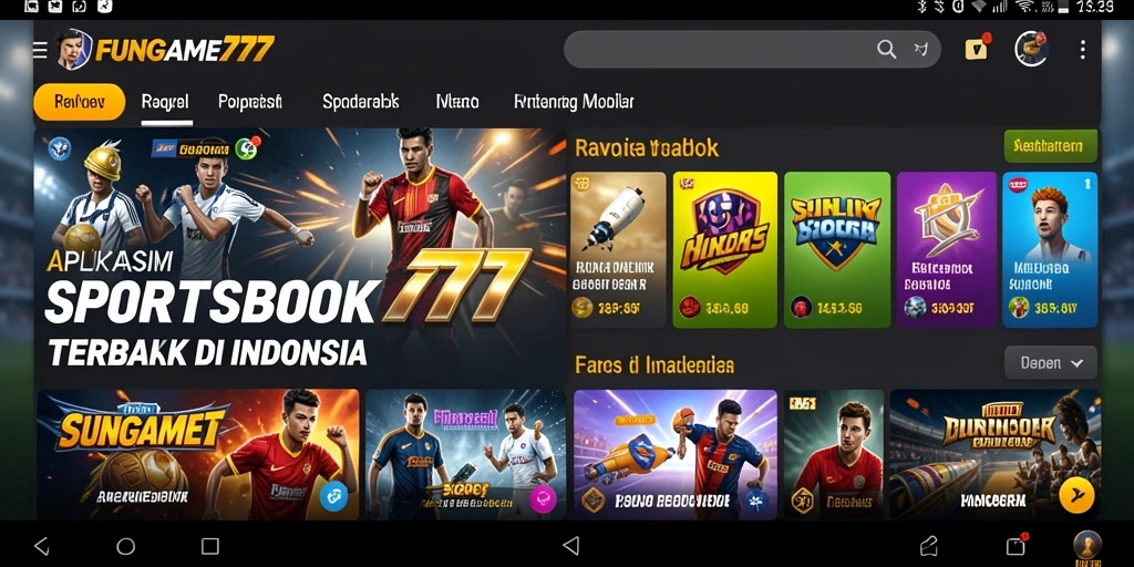 Tampilan gameplay Sportsbook yang interaktif dan menarik.