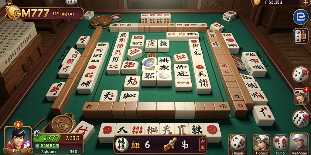 Tampilan menarik dari gameplay Mahjong di GM777.