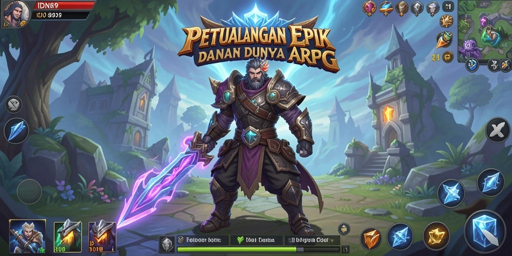 Tangkapan layar menunjukkan aksi seru dalam pertempuran ARPG.
