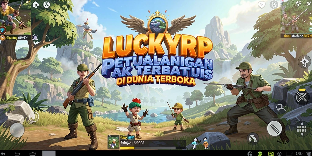 Screenshot gameplay LUCKYRP yang menampilkan petualangan di dunia terbuka.
