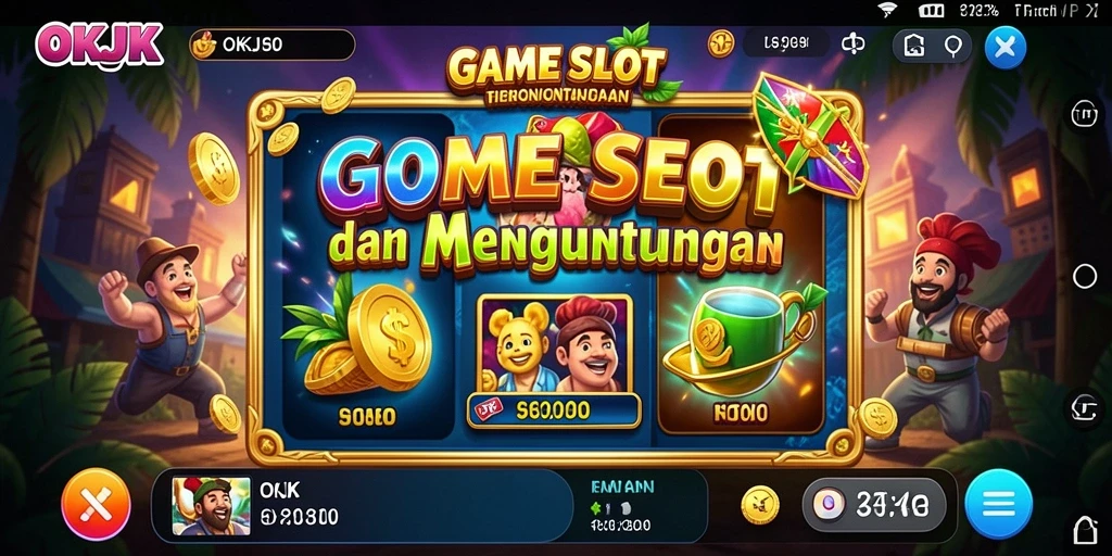 Screenshot gameplay utama OKJK yang menunjukkan keseruan permainan Slot.