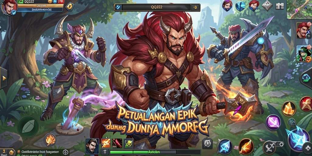 Tampilan gameplay seru di dunia fantasi MMORPG.
