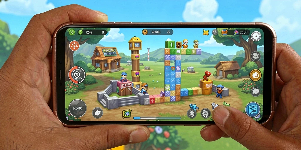 Tampilan screenshot utama R6R6 dengan gameplay puzzle yang seru.