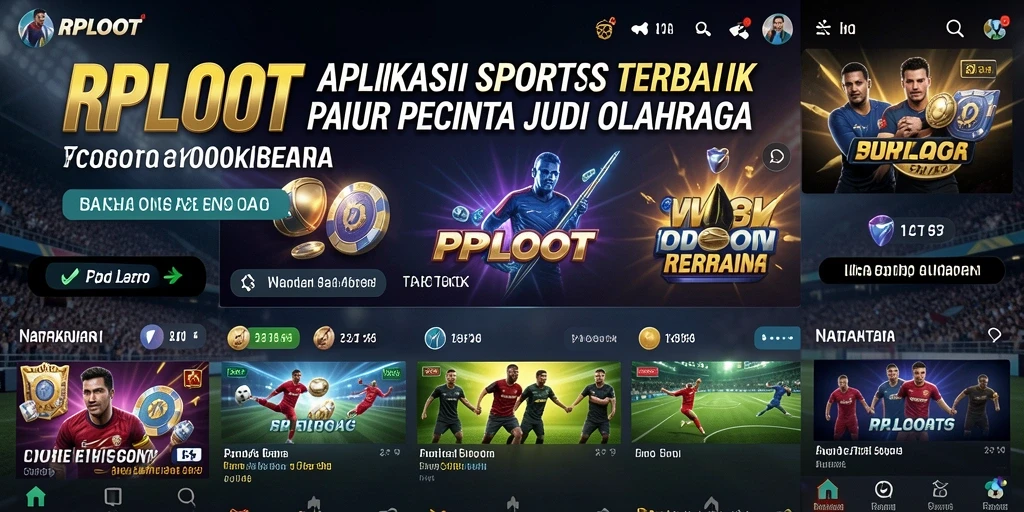 Tampilan screenshot RPLOOT yang menunjukkan fitur taruhan olahraga.