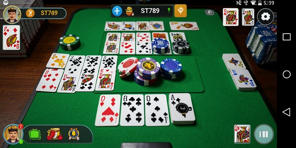 Tampilan gameplay ST789 yang menarik dan seru saat bermain Gaple.