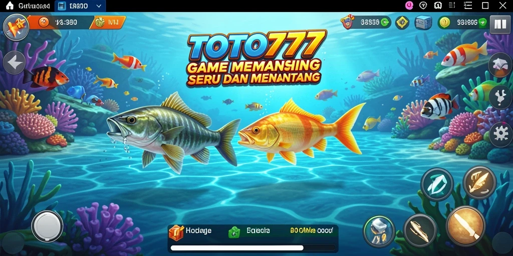Tampilan menarik dari gameplay memancing TOTO777 yang seru.