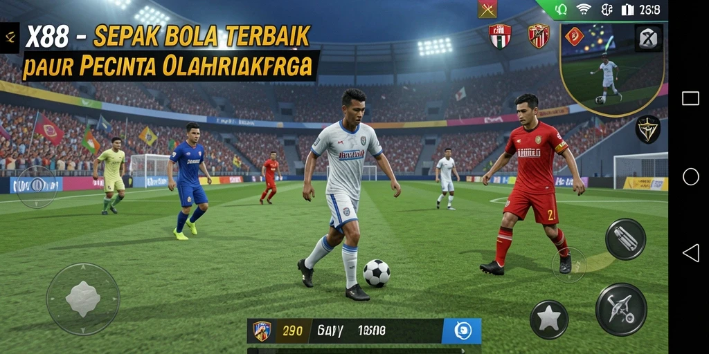 Tampilan gameplay X88 yang realistis dan mendebarkan.